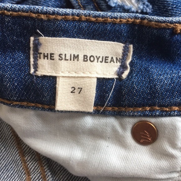 Madewell The Slim Boyjeans distressed womens 27 - Picture 10 of 15